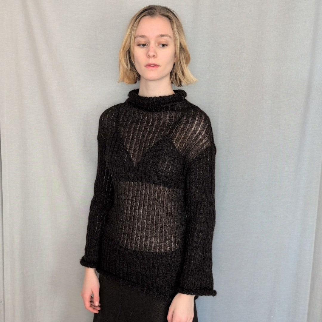 Brown mohair top