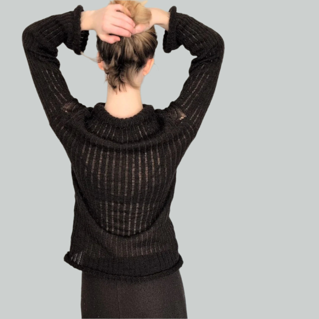 Brown mohair top