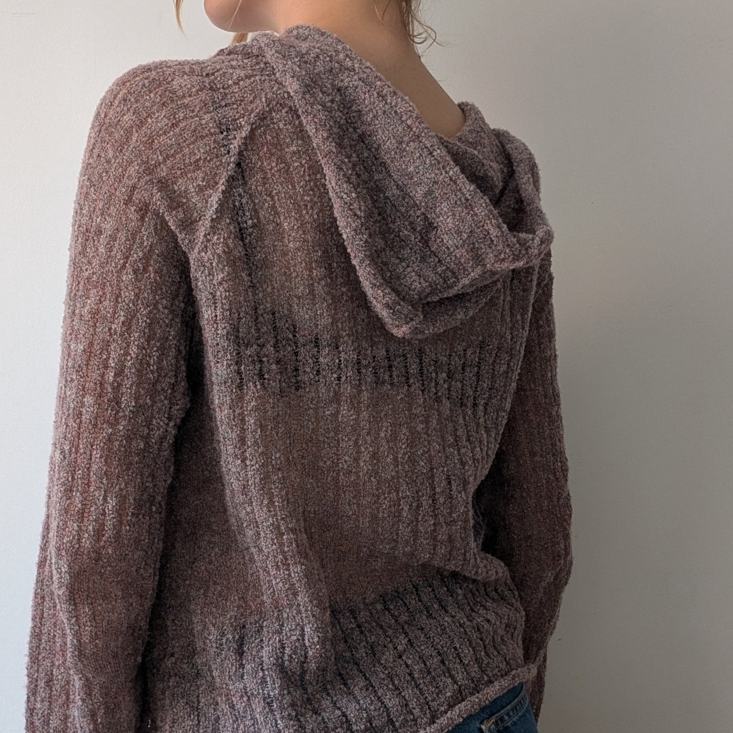 Lavender bouclé hoodie