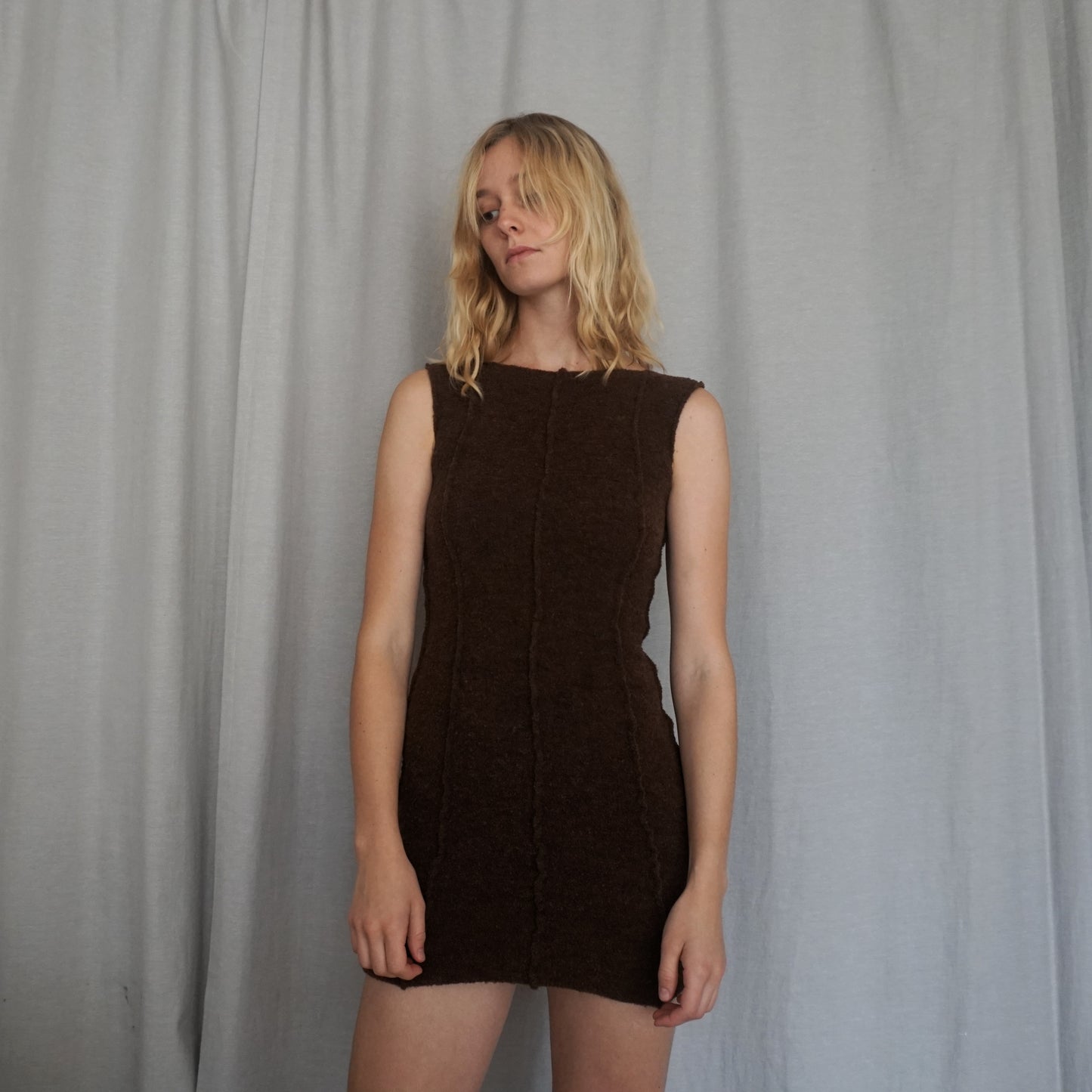 Bouclé mini-dress