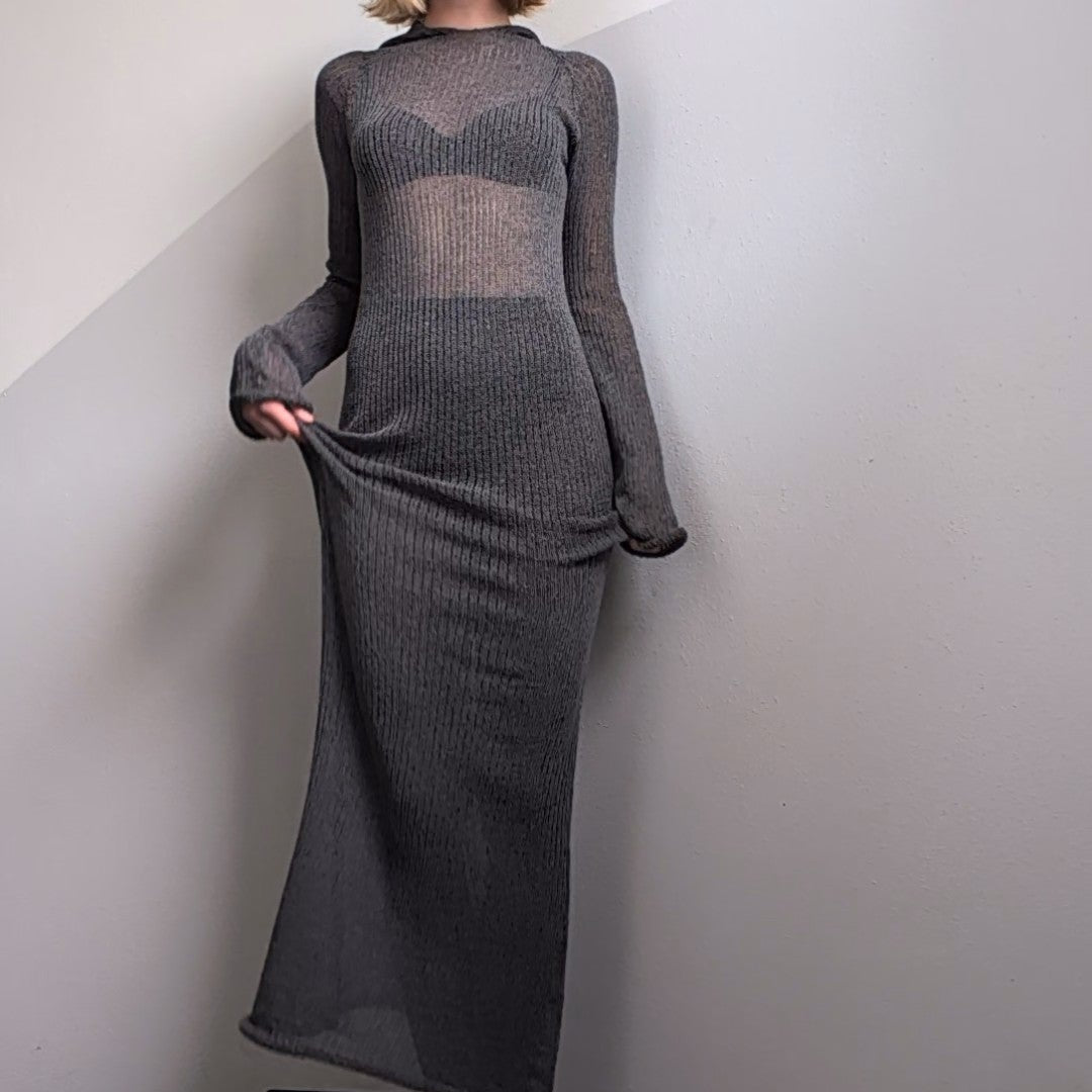 Grey hoodie dress